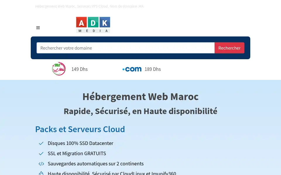 Screenshot of adk-media.com