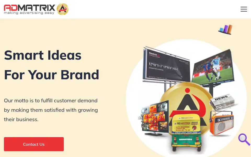 Screenshot of admatrix.co.in