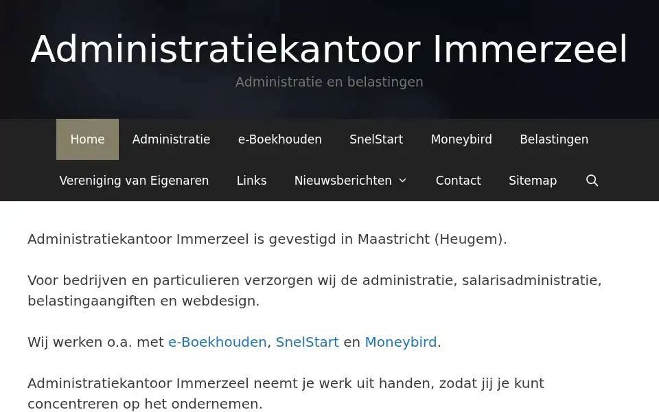 Screenshot of admin-immerzeel.nl