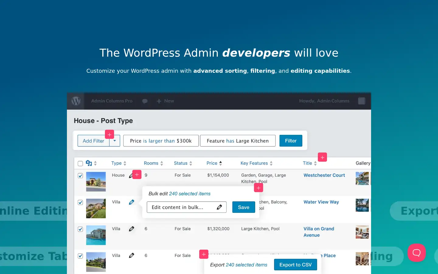 Screenshot of admincolumns.com