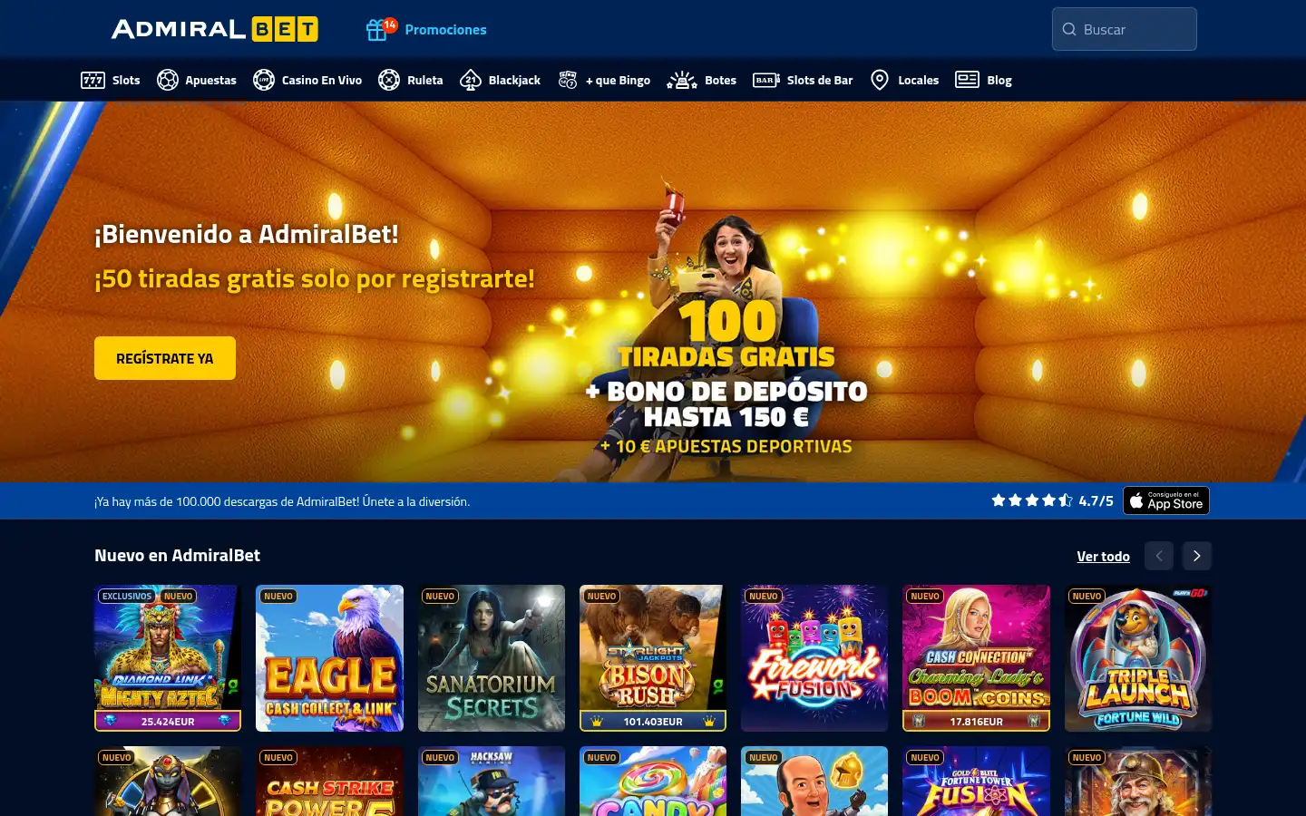 Screenshot of admiralbet.es