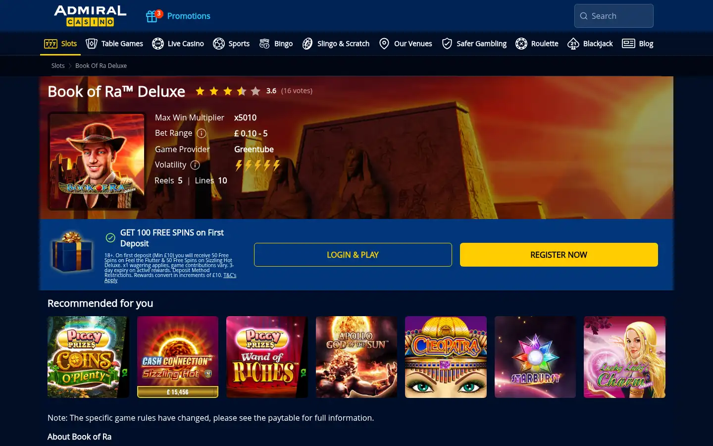 Screenshot of admiralcasino.co.uk
