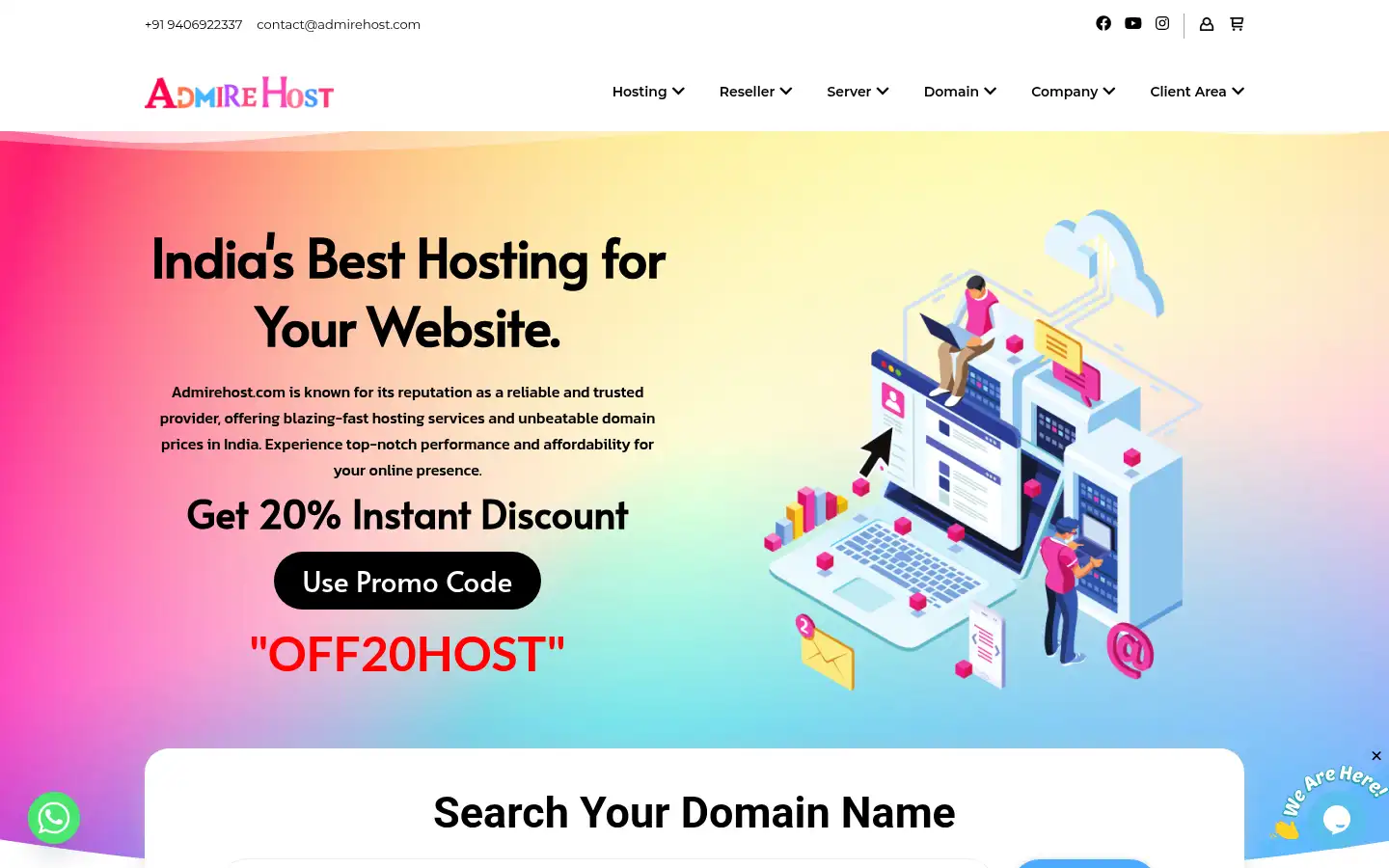 Screenshot of admirehost.com