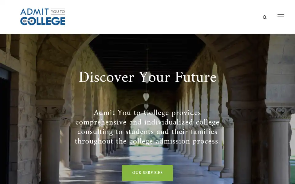 Screenshot of admityoutocollege.com