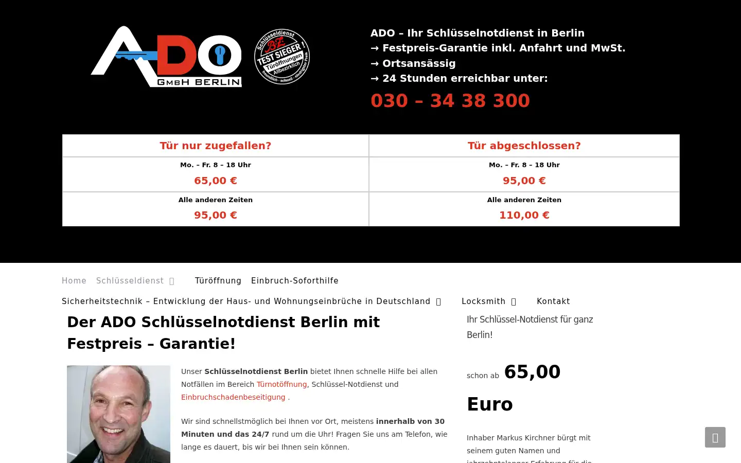 Screenshot of ado-berlin.de