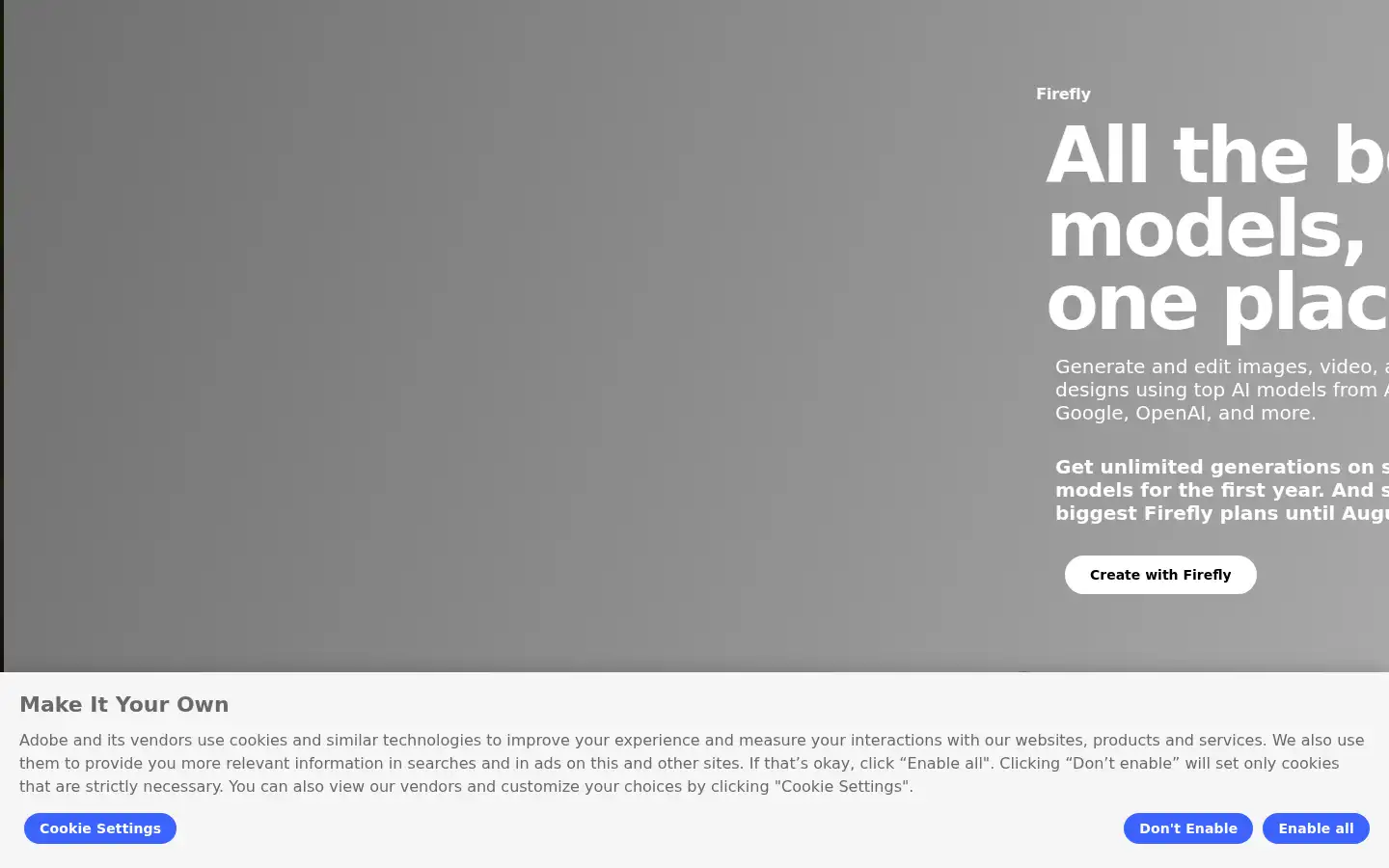 Screenshot of adobe.com