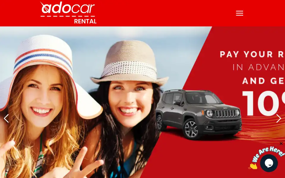 Screenshot of adocarrental.com
