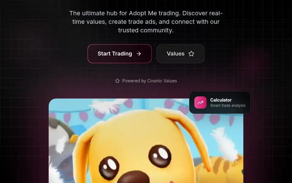 Screenshot of adoptmevalues.gg