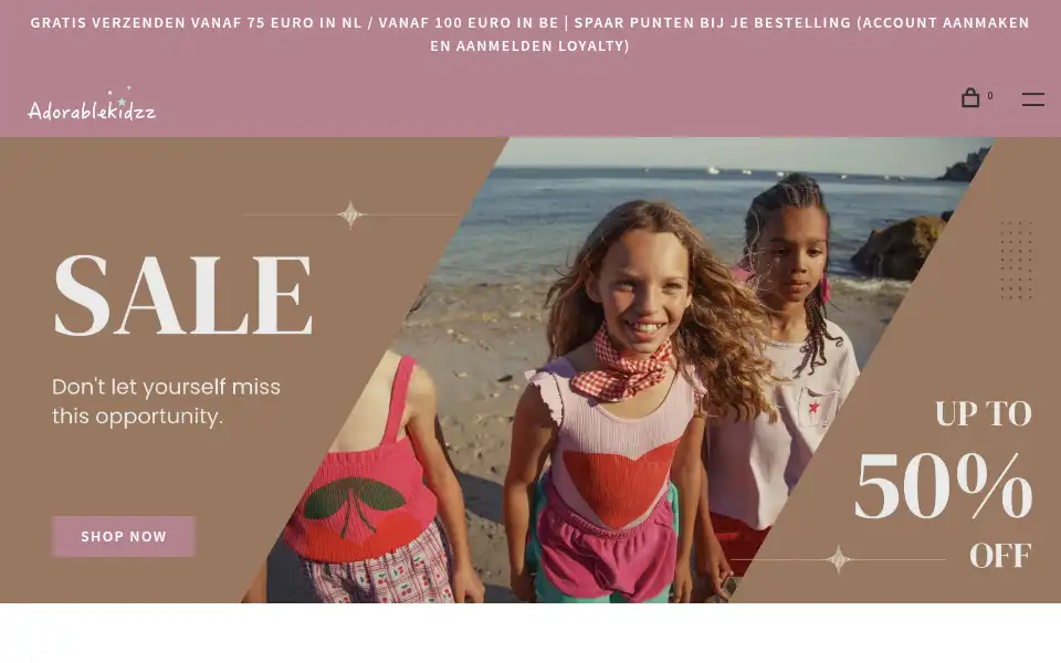 Screenshot of adorablekidzz.nl