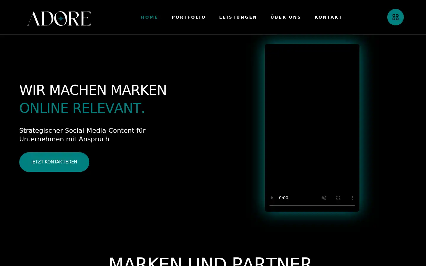 Screenshot of adore-advertising.com