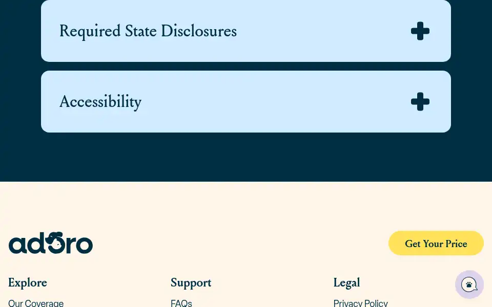 Screenshot of adoropet.com
