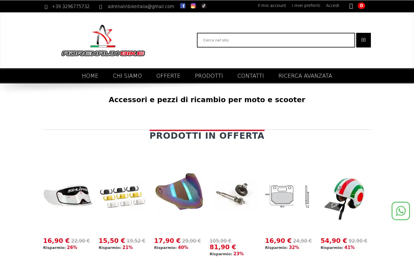 Screenshot of adrenalinbike.com