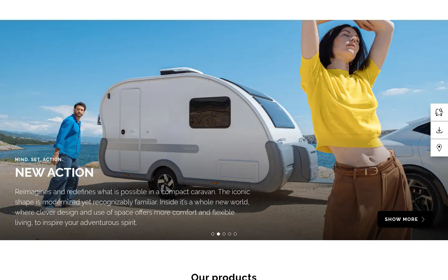 Screenshot of adria-mobil.com
