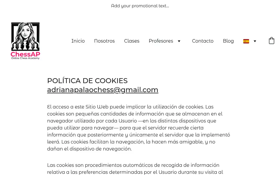 Screenshot of adrianapalaochess.com