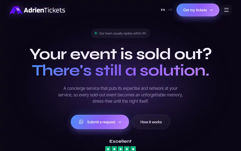Screenshot of adrientickets.com