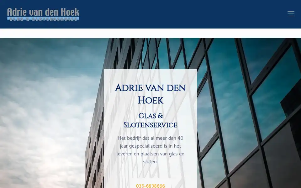 Screenshot of adrievandenhoek.nl