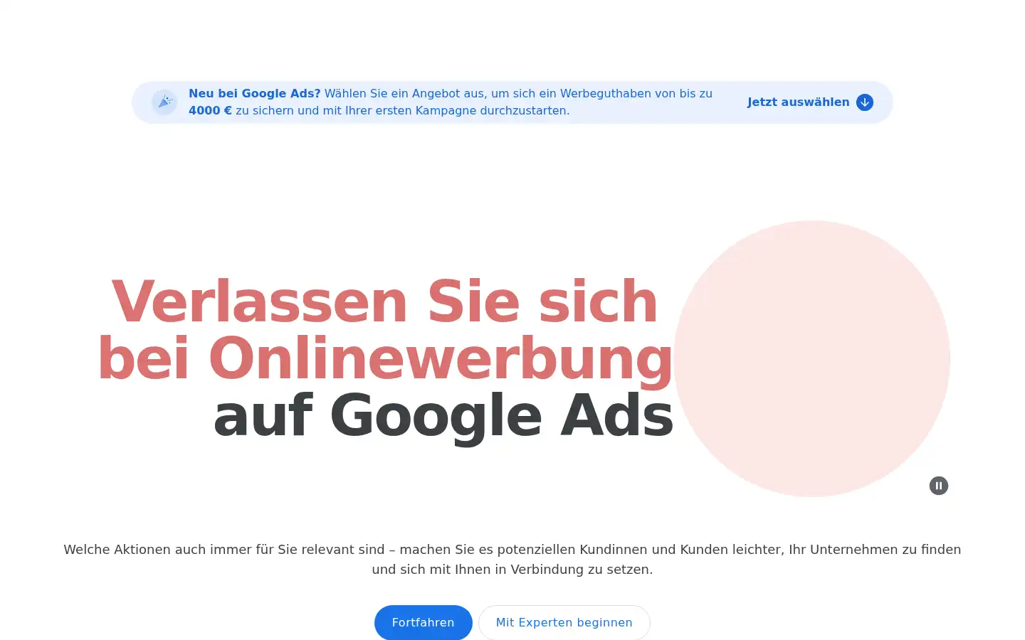 Screenshot of ads.google.com
