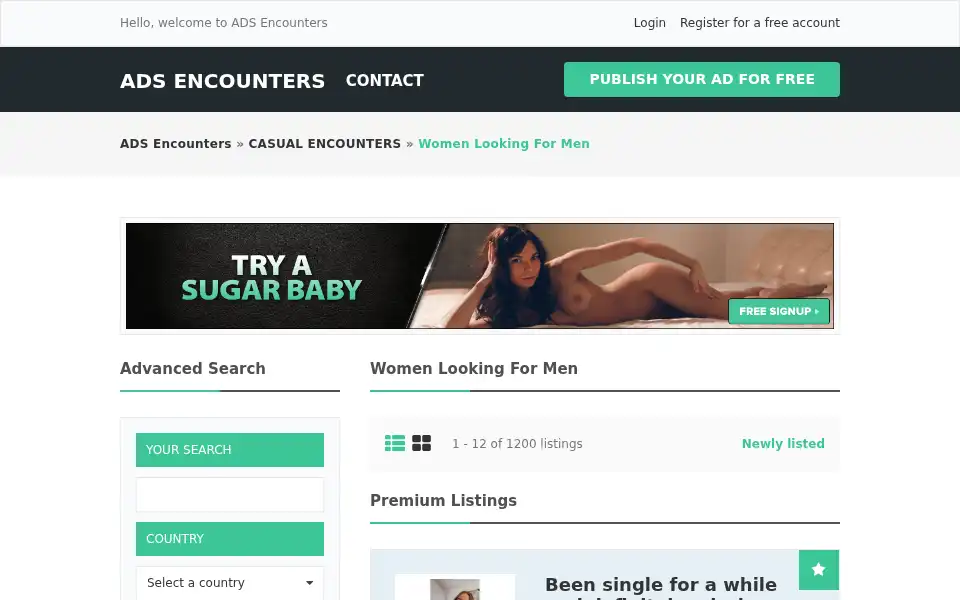 Screenshot of adsencounters.com