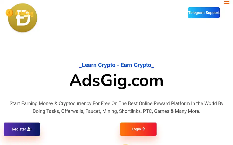Screenshot of adsgig.com