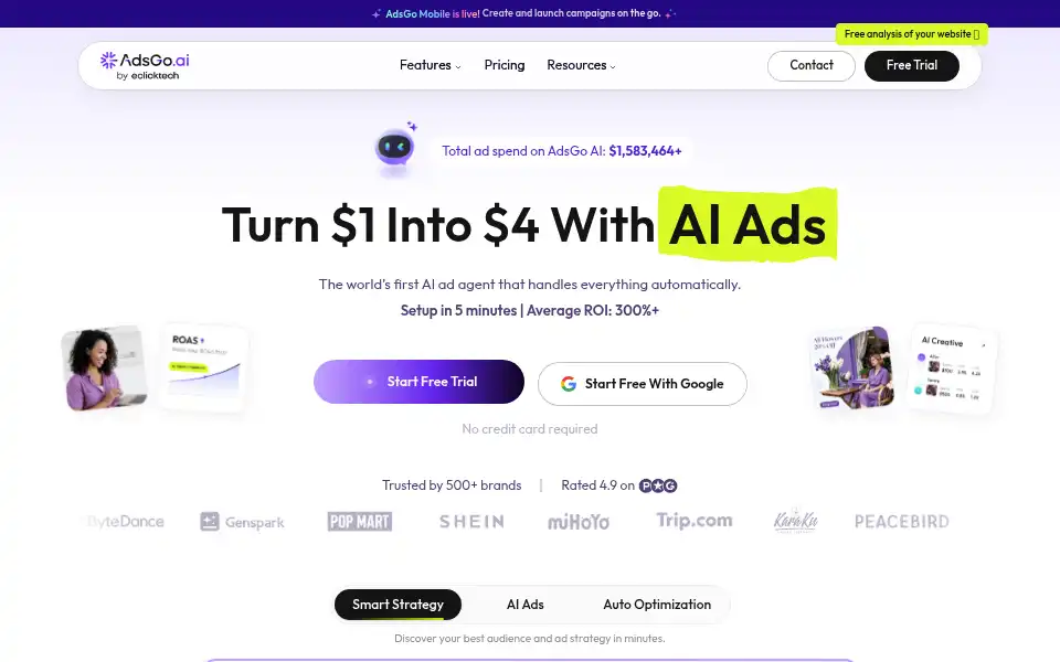 Screenshot of adsgo.ai