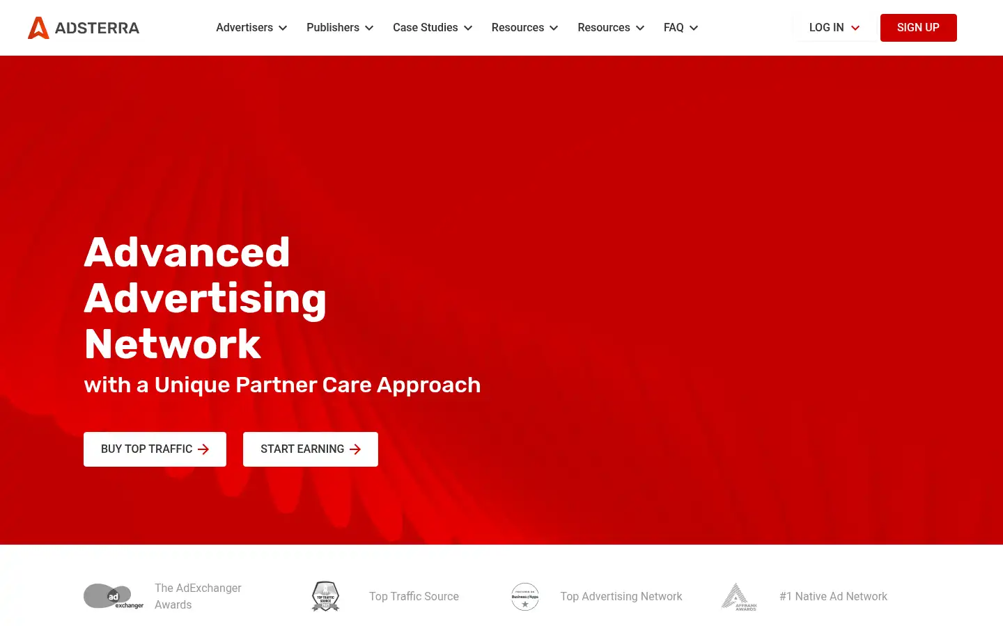 Screenshot of adsterra.com