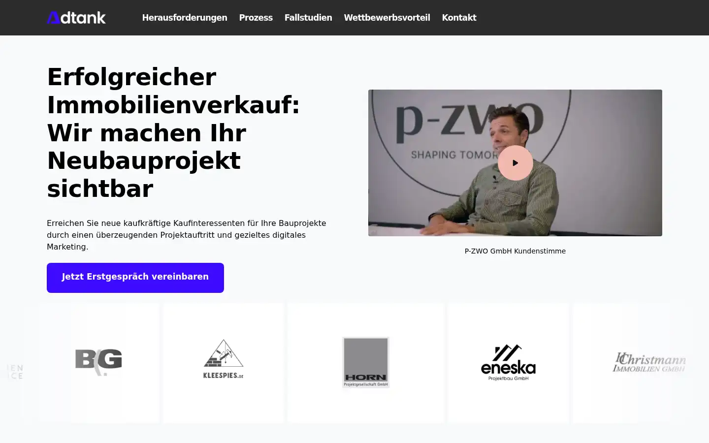 Screenshot of adtank.de
