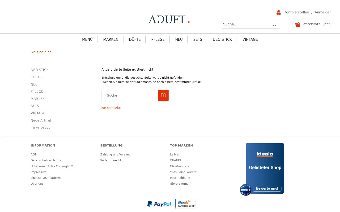 Screenshot of aduft.de