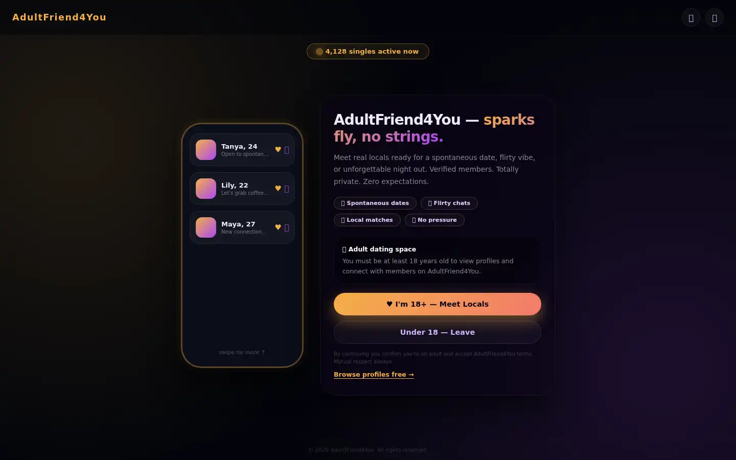 Screenshot of adultfriend4you.com