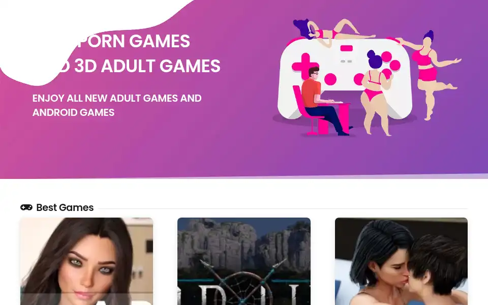 Screenshot of adultgameson.com