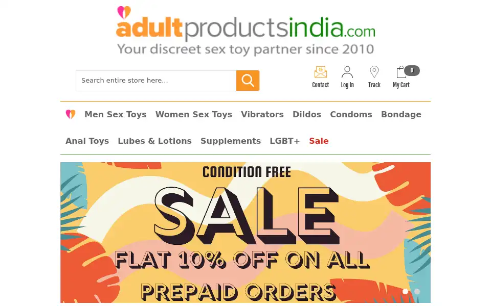 Screenshot of adultproductsindia.com