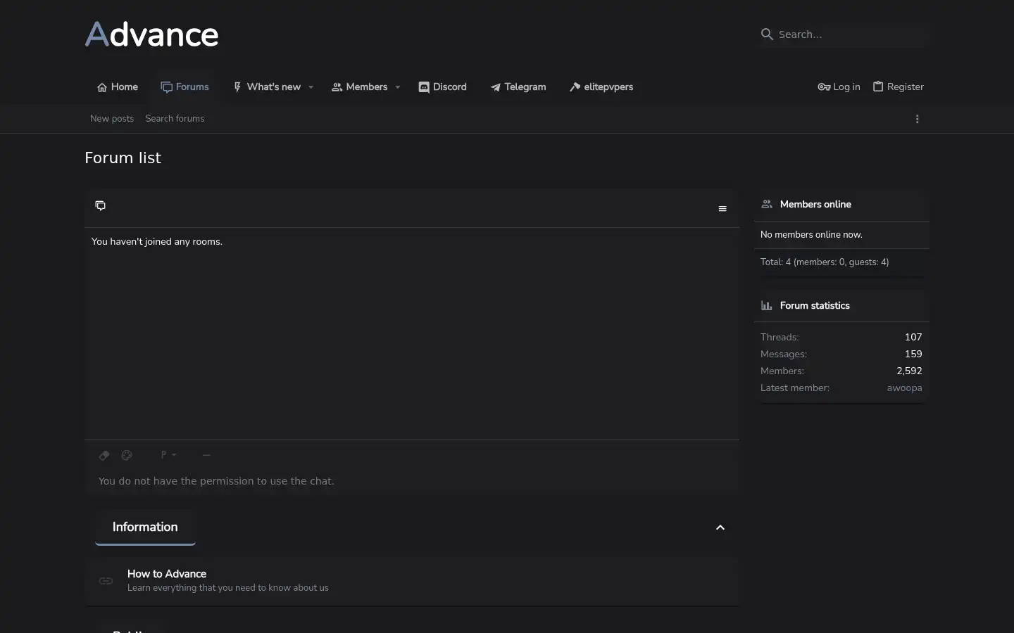 Screenshot of advance-cheats.com