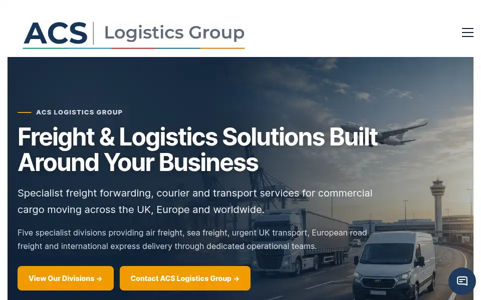 Screenshot of advanced-cargo.co.uk