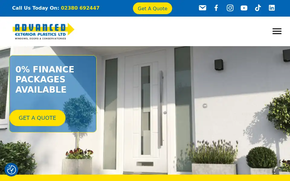Screenshot of advancedexteriorplastics.co.uk