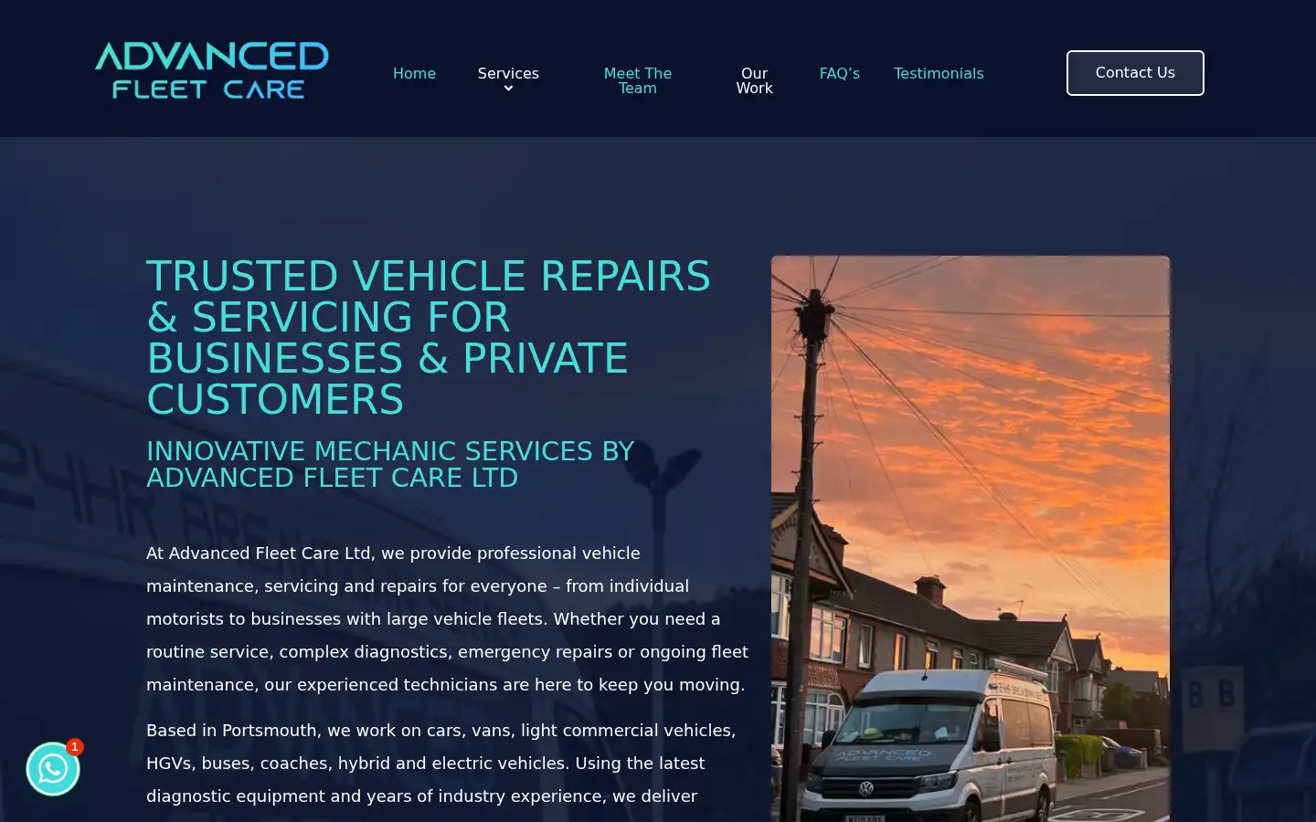 Screenshot of advancedfc.co.uk