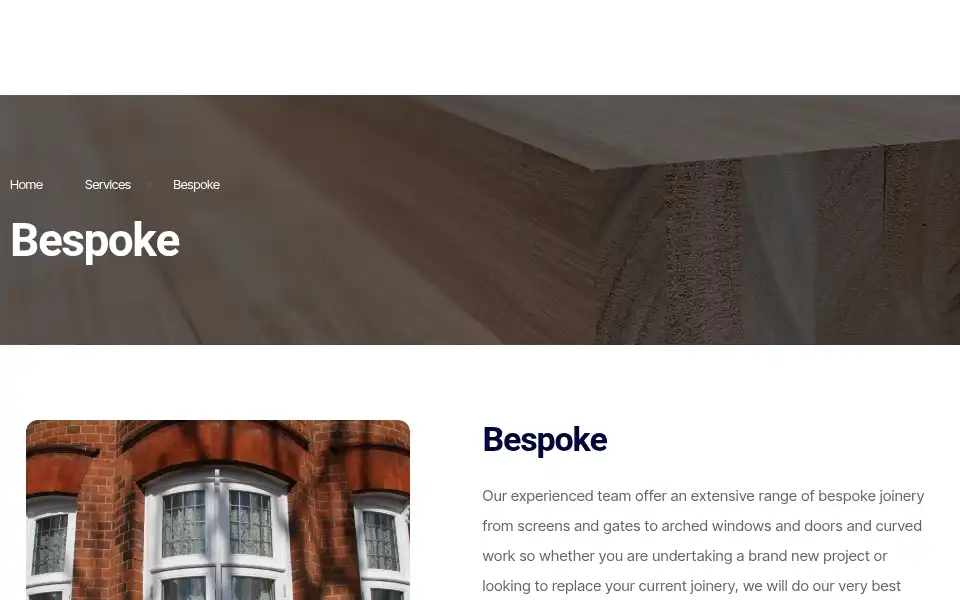 Screenshot of advancedjoinery.co.uk