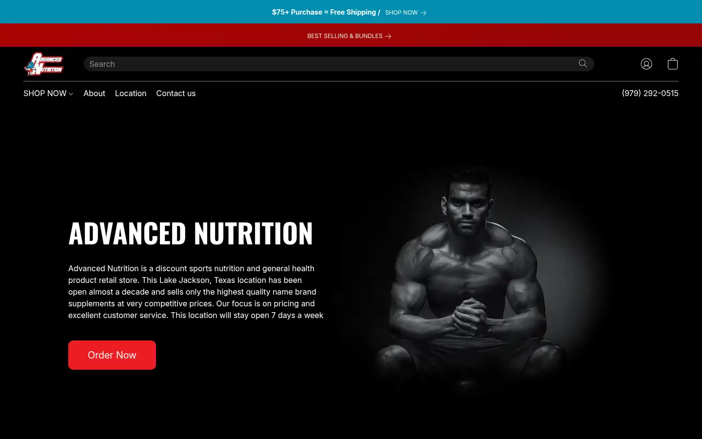 Screenshot of advancednutritiontx.com