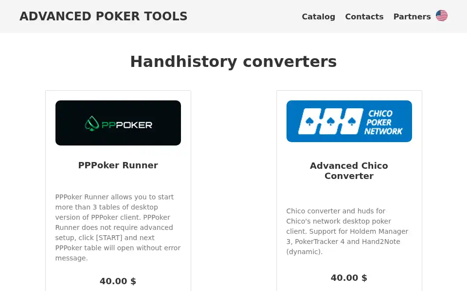 Screenshot of advancedpokertools.com