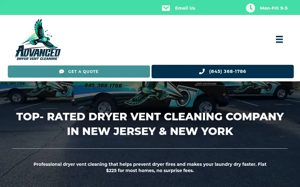 Screenshot of advancedryerventcleaning.com