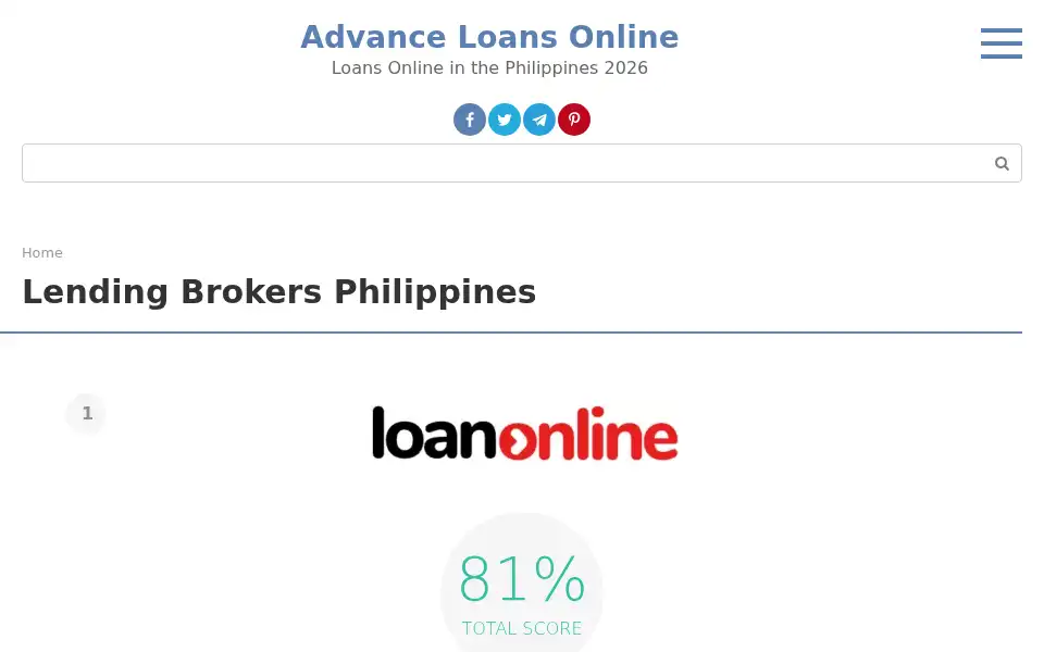 Screenshot of advanceloans.ph