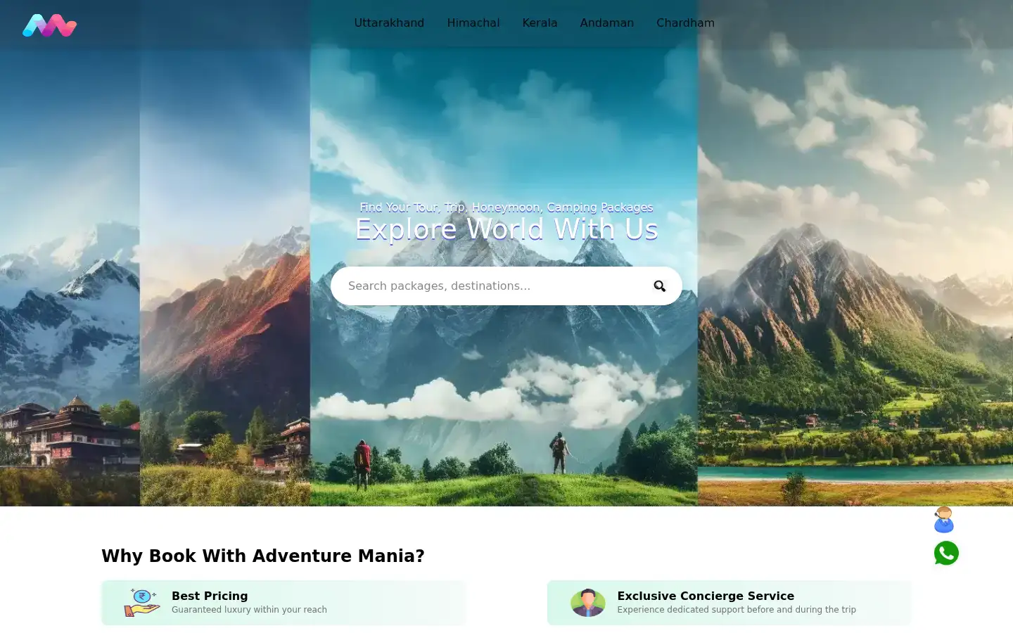 Screenshot of adventuremania.com