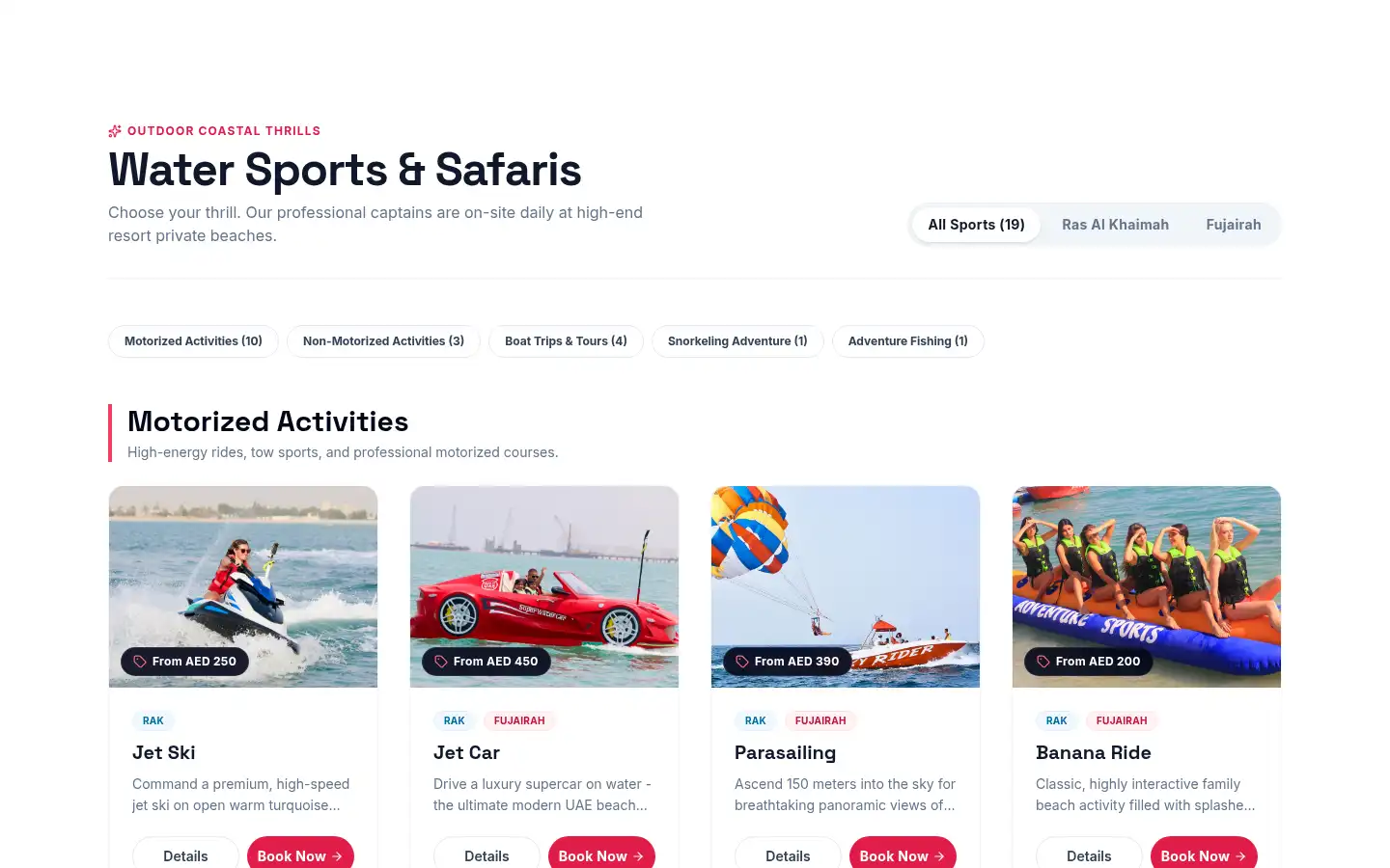 Screenshot of adventuresports.ae