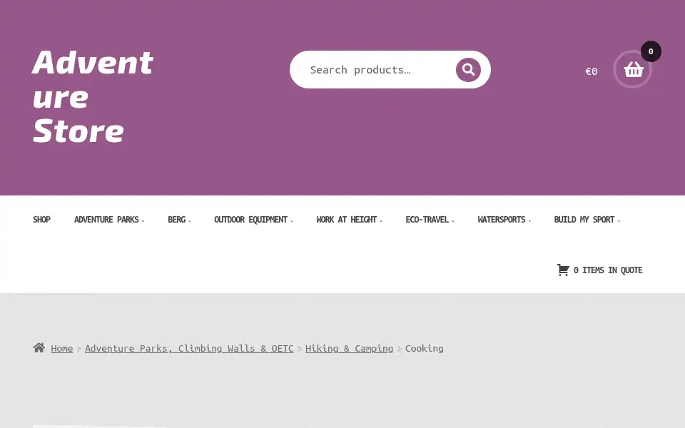 Screenshot of adventurestore.ie