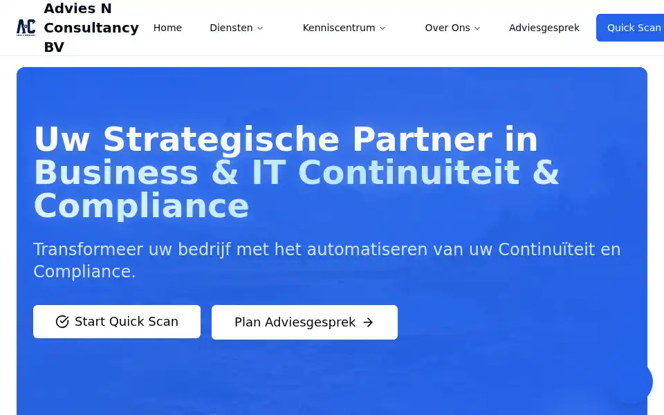 Screenshot of adviesnconsultancy.nl