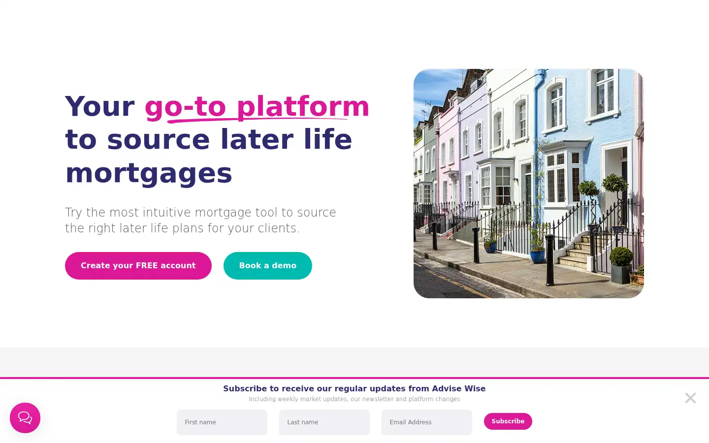 Screenshot of advisewise.com
