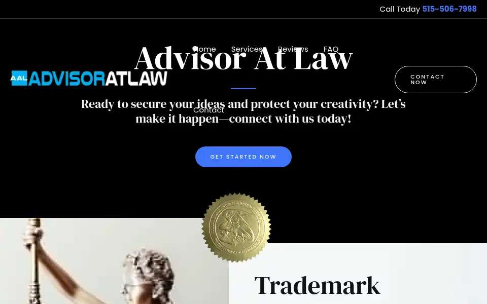 Screenshot of advisoratlaw.com