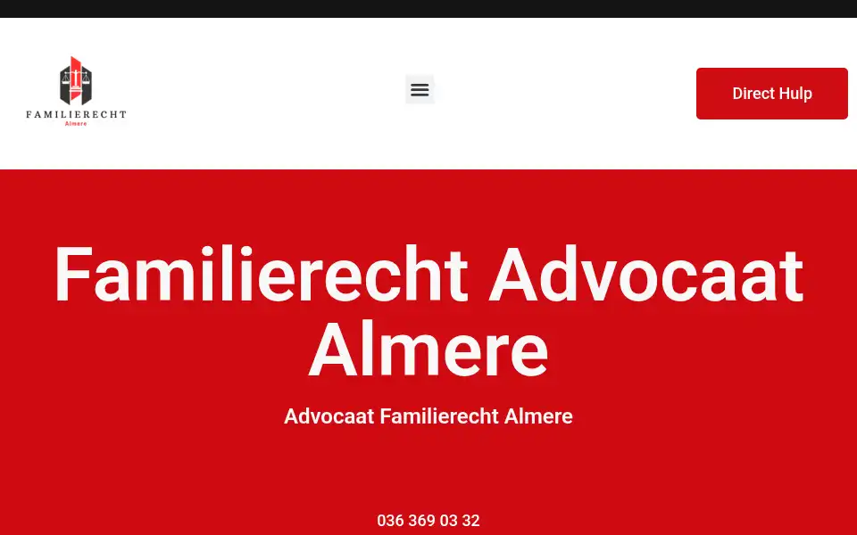 Screenshot of advocaatfamilierechtalmere.com