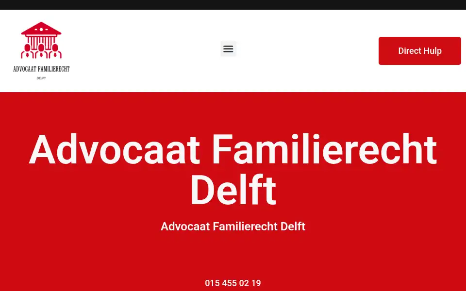 Screenshot of advocaatfamilierechtdelft.com