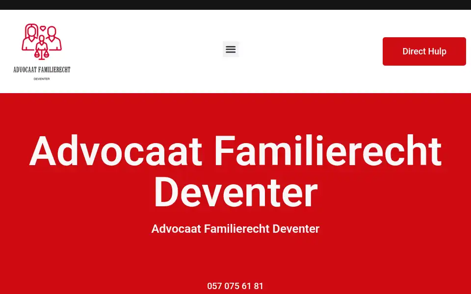 Screenshot of advocaatfamilierechtdeventer.com