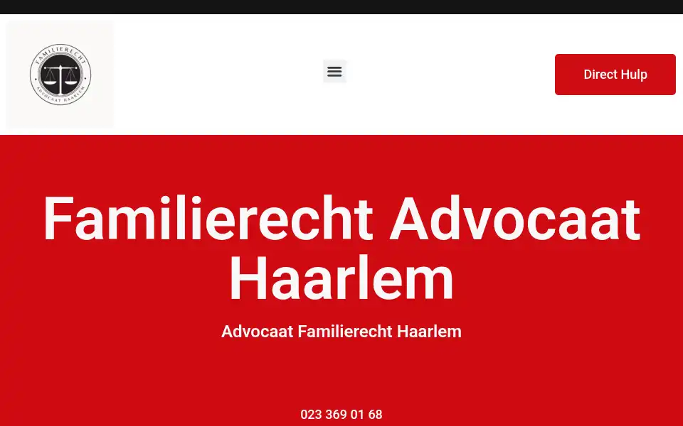 Screenshot of advocaatfamilierechthaarlem.com