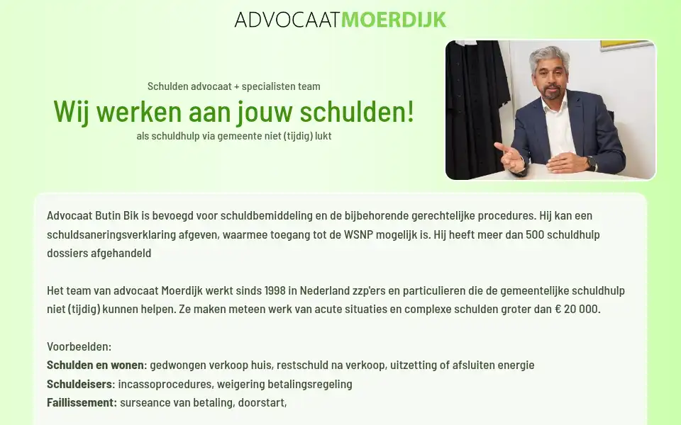 Screenshot of advocaatmoerdijk.nl